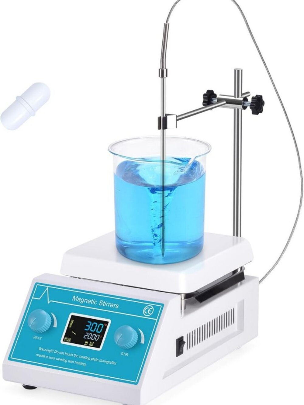 Slendor Magnetic Stirrer Hotplate Mixer - 2000 RPM Hot Plate Max 300℃/572℉ Lab